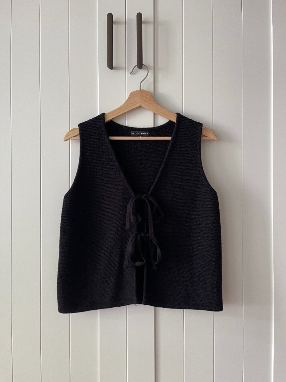 Miou Muse Tied Front Knitted Vest